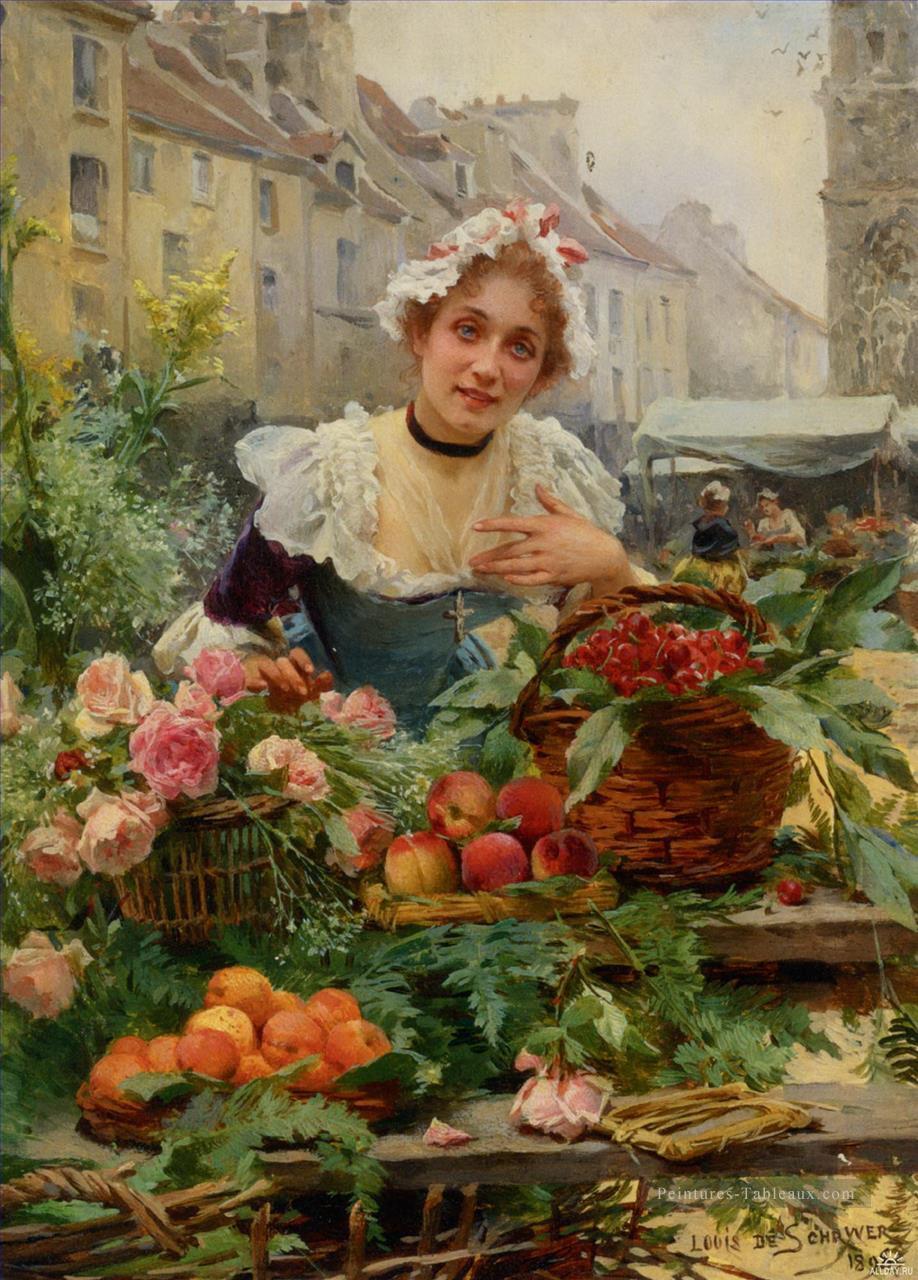 Schyver louis marie de la fleur vendeur 1898 Parisienne Peintures à l'huile